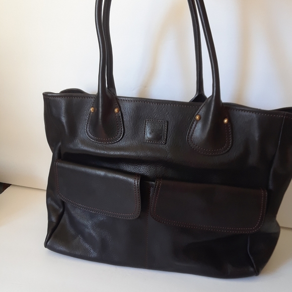 Dooney & Bourke Florentine Pocket Shopper in Black/Black - Picture 6 of 13